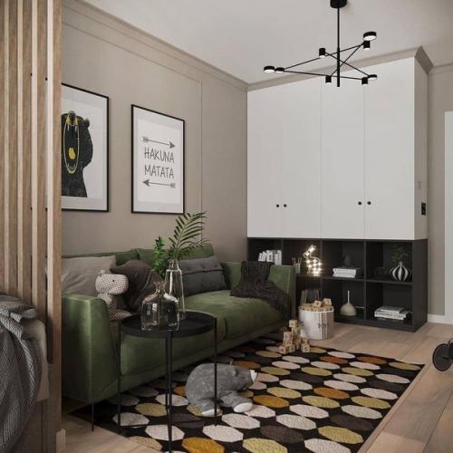 Уютная детская с отличным зонированием. 04