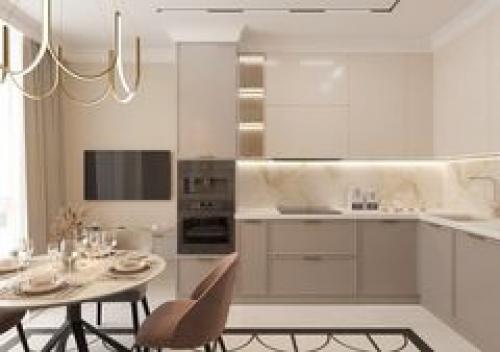 Светлая и нежная кухня. 03