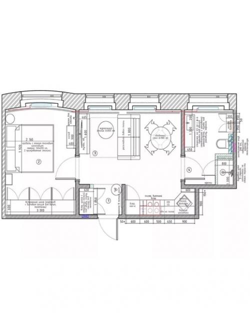 Апартаменты.  Площадью - 41 кв. 08