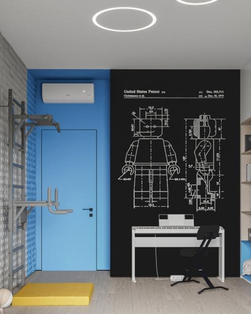 Интерьер игровой комнаты для двух мальчиков. 02