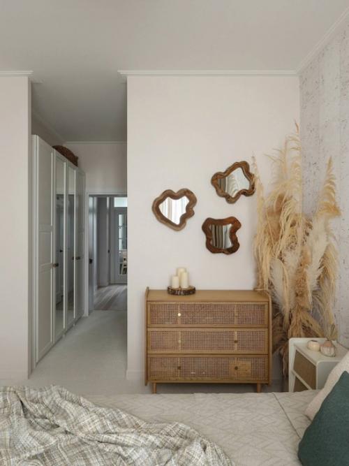 Подружить сканди, эко и минимализм с черными элементами так, чтобы квартира осталась светлой и уютной, кажется не самой простой задачей. 08