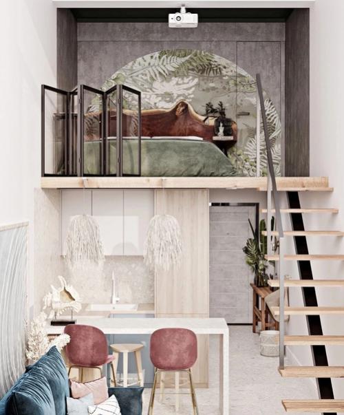 Уютная, атмосферная квартира - студия, площадью - 44 кв. 03