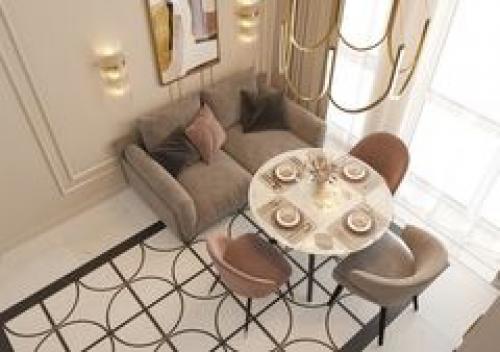 Светлая и нежная кухня.