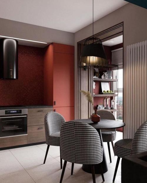 Яркая кухня. Я не сторонница подобных интерьеров, но здесь всё просто отлично! 01