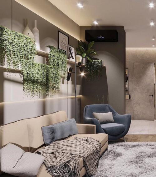 Небольшая часть кухни - гостиной.