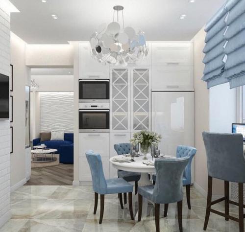 Хороший оттенок подобран голубого.