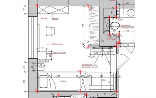Комната мальчика - подростка, площадью - 16 кв. 05