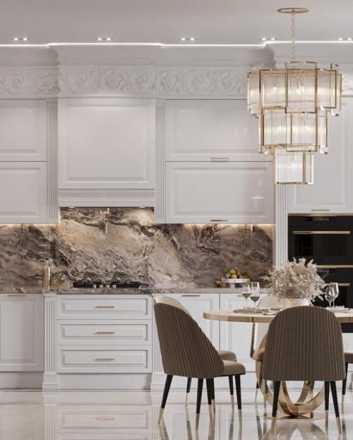 Интерьер кухни в загородном доме. 02