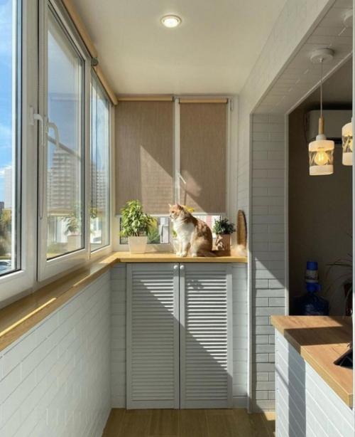 Балкон объединенный с кухней. 02