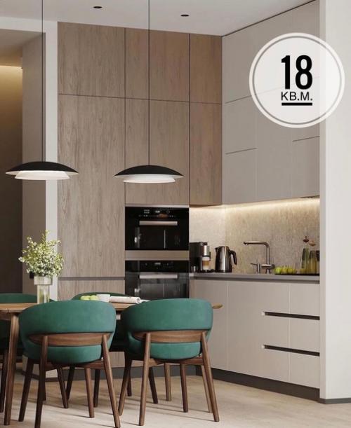 Кухня - гостиная, площадью - 18, 8 кв.