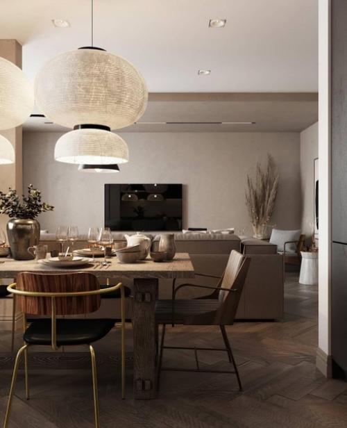 Кухня - гостиная и прихожая из одного проекта. 03