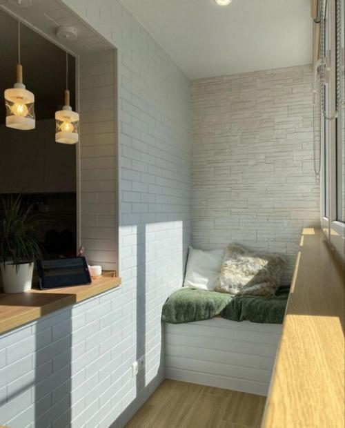 Балкон объединенный с кухней. 03