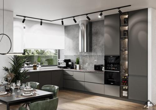 Кухня - гостиная в загородном доме. 03