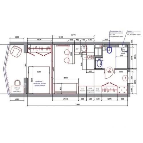 Квартира - студия, площадью - 33 кв. 08