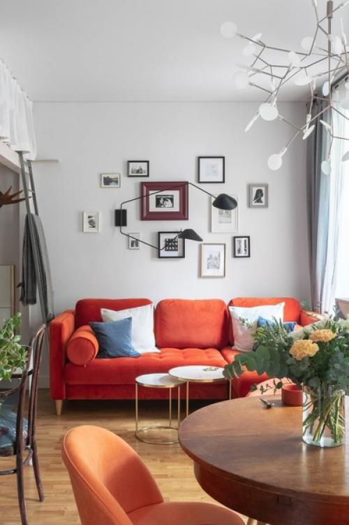 Интерьер квартиры - студии площадью - 32 кв. 02