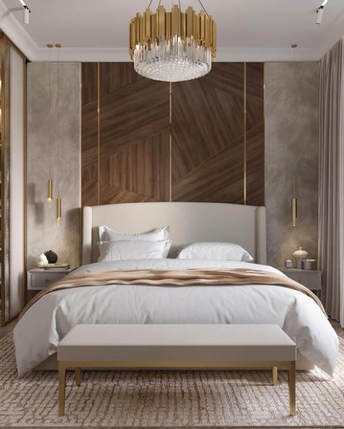 Роскошный интерьер спальни. 01