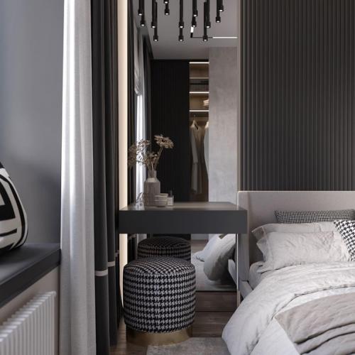 Уютная, обволакивающая спальня. 01