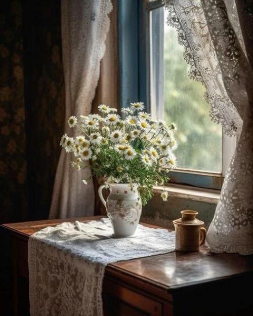 Лето, полдень, в доме прохлада и с улицы доносится шелест скошенной травы. 04