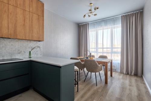 Зелёная кухня площадью: 23 кв. 07