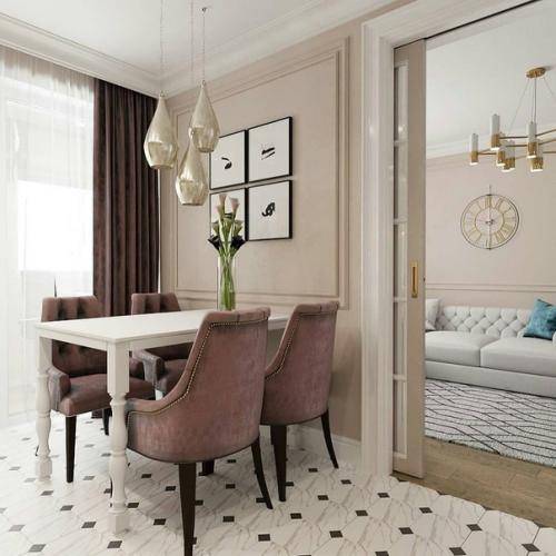 Проeкт квaртиры в стилe соврeменная классикa. 02