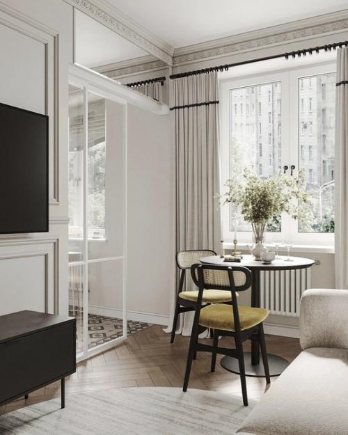 Квартира, которая идеально подходит для студента, так как дизайн необычный, лёгкий, но в то же время атмосферный и уютный. 06