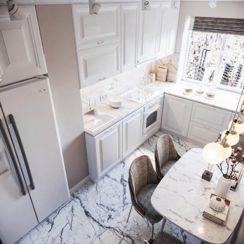 Дизайн кухни в старом фонде. 03