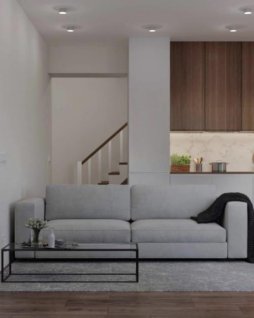 Уютный интерьер кухни - гостиной. 04