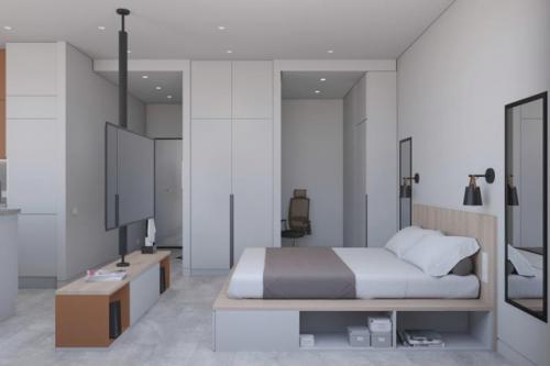 Проект перепланировки небольшой 1-комнатной квартиры площадью 34, 8 кв. 02 Проект перепланировки небольшой 1-комнатной квартиры площадью 34, 8 кв. 02