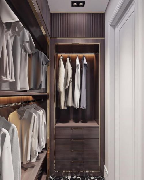 Шикарная гардеробная.  Очень стильно и красиво. 02