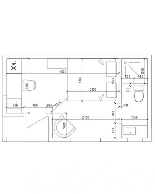 Дом, площадью всего 18 кв м. 09