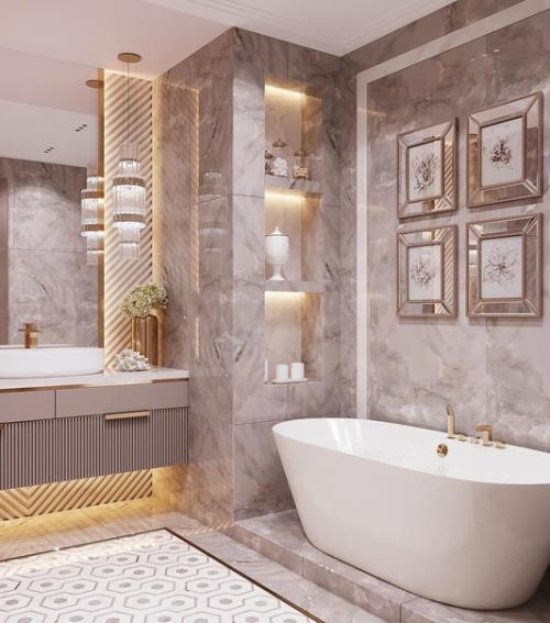 Ванная комната. Какая роскошная цветовая гамма! 01