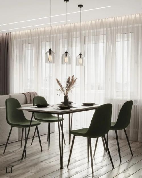 Стильная кухня - гостиная. 05