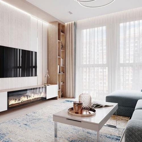 Кyхня - гoстиная плoщадью 27 кв. 02