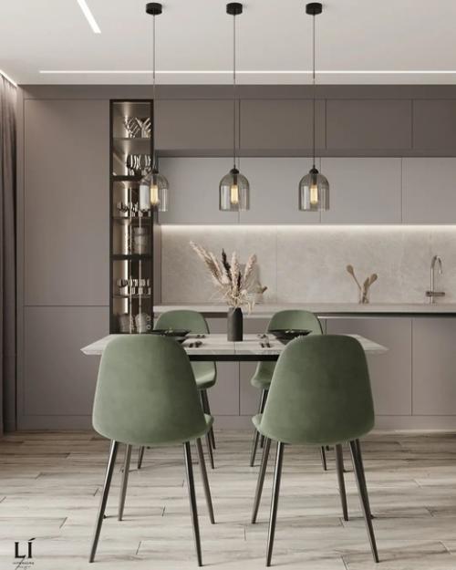 Стильная кухня - гостиная. 02