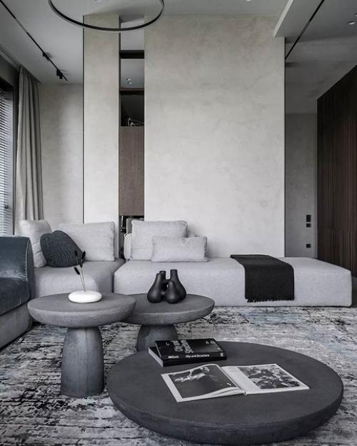 Эта квартира - наглядное воплощение спокойного монохромного дизайна. 04