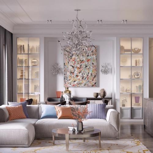 Красивая кухня - гостиная. 02