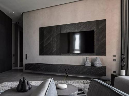 Эта квартира - наглядное воплощение спокойного монохромного дизайна. 02