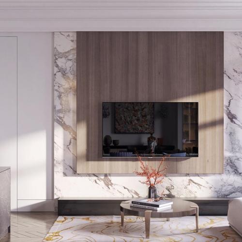 Красивая кухня - гостиная. 06