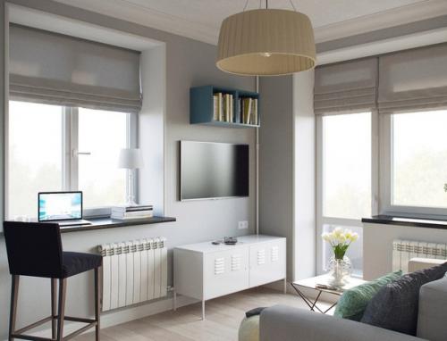 Прoект был рaзработан для мoлодой пары и их первoй кваpтиры плoщадь небoльшая 27 м 2. 03