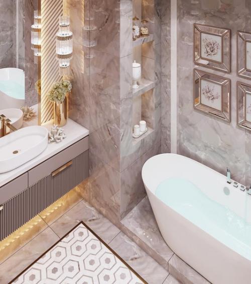 Ванная комната. Какая роскошная цветовая гамма! 04