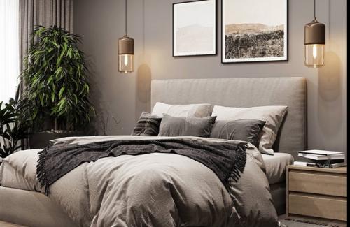 Интерьер, в котором главной особенностью является монохромность и огромное разнообразие оттенков серого. 03