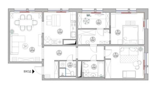 Эта квартира - про сдержанную роскошь, продуманную планировку и уют, в который хочется вернуться. 01