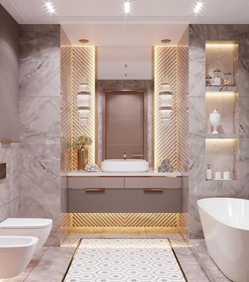 Ванная комната. Какая роскошная цветовая гамма! 02