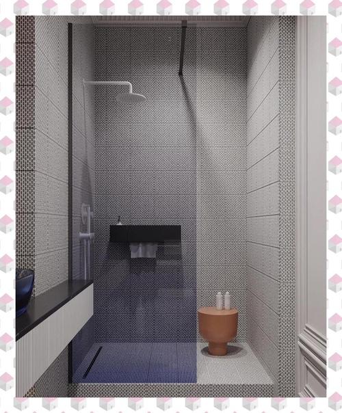 Интерьер детского санузла в двухуровневом пентхаусе для мальчика и девочки. 06