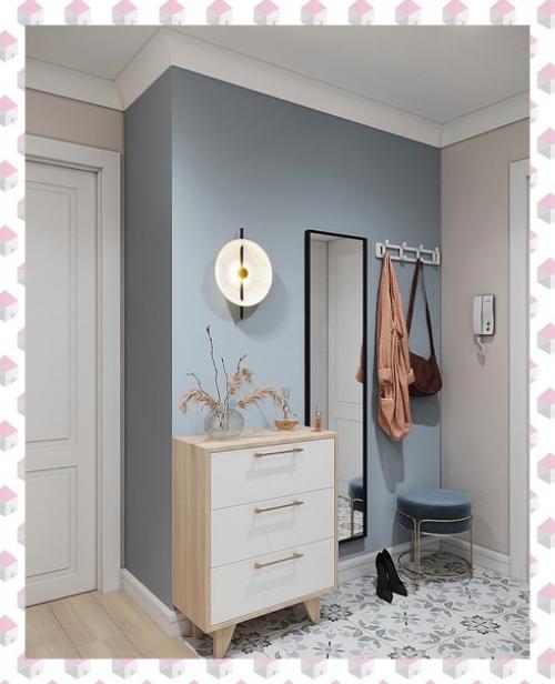 Проект двухкомнатной квартиры, площадью 68 кв.