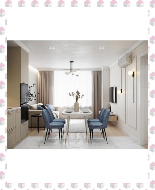 Проект двухкомнатной квартиры, площадью 68 кв. 05