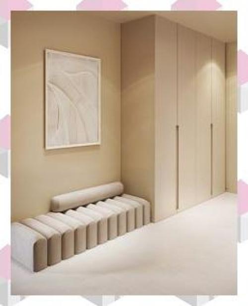 Минималистичный, интерьер прихожей, выдержанный в монохромной гамме.