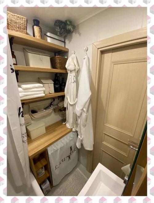 Ванная комната в скандинавском стиле.