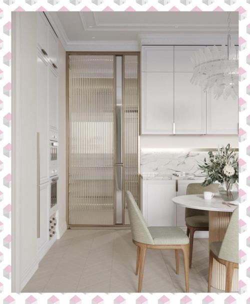 Квартира в стиле современной классики со светлой воздушной кухней - гостиной. 02