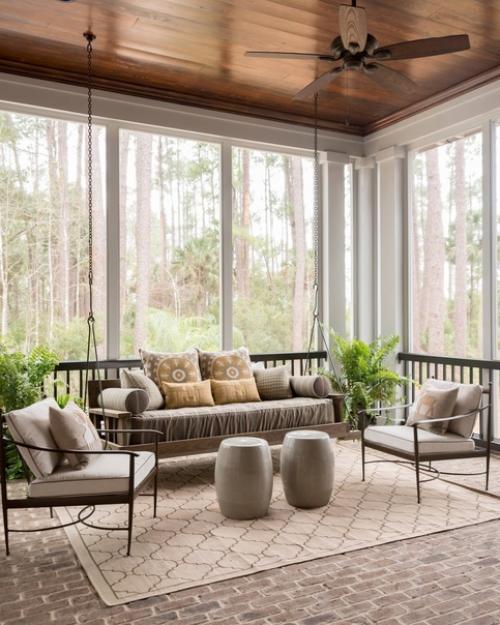 7 впечатляющих идей интерьера застекленной террасы. 03